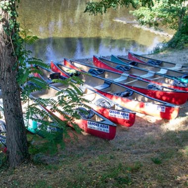 Canoe proche camping